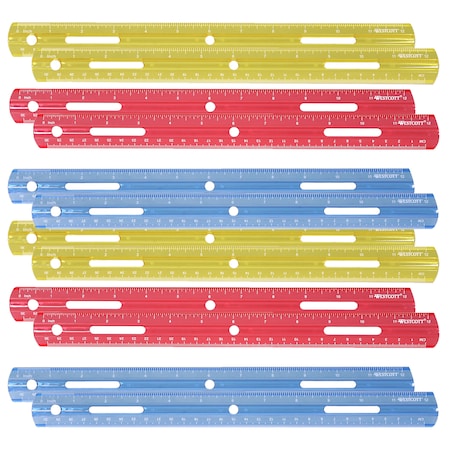 Westcott Plastic Ruler, 12", PK36 10526